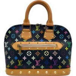 Louis Vuitton Alma Handbag Monogram Multicolore Multicolor Black